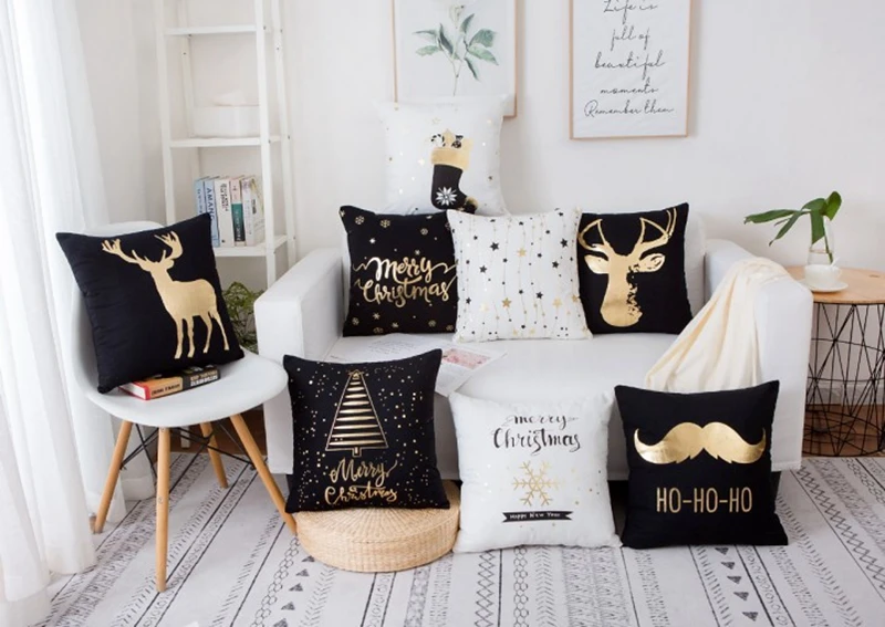 Горячая Merry Рождественская наволочка для подушки Navidad Рождество дома счастливый