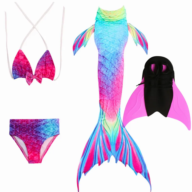 Новинка! Детский купальный костюм русалки с моноластами костюмы для девочек