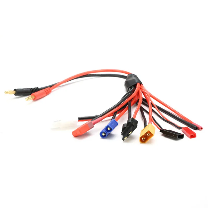 High Quality Multifunctional Charger 4.0mm Banana Adapter Connector T Tamiya XT60 EC3 JST Wire For Futaba | Игрушки и хобби