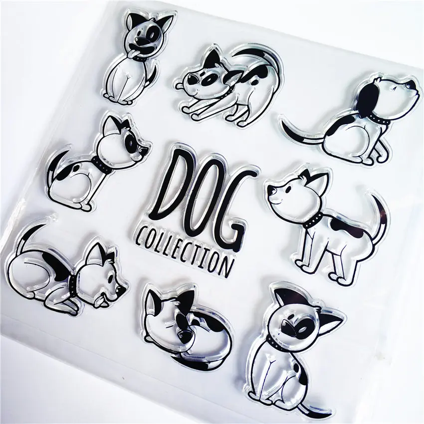 

PANFELOU Tail dog Transparent Clear Silicone Stamp/Seal for DIY scrapbooking/photo album Decorative clear stamp sheets