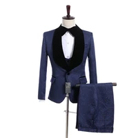 handsome groomsmen wool blend groom tuxedos mens wedding dress man jacket blazer prom dinner jacketpantstievest a19