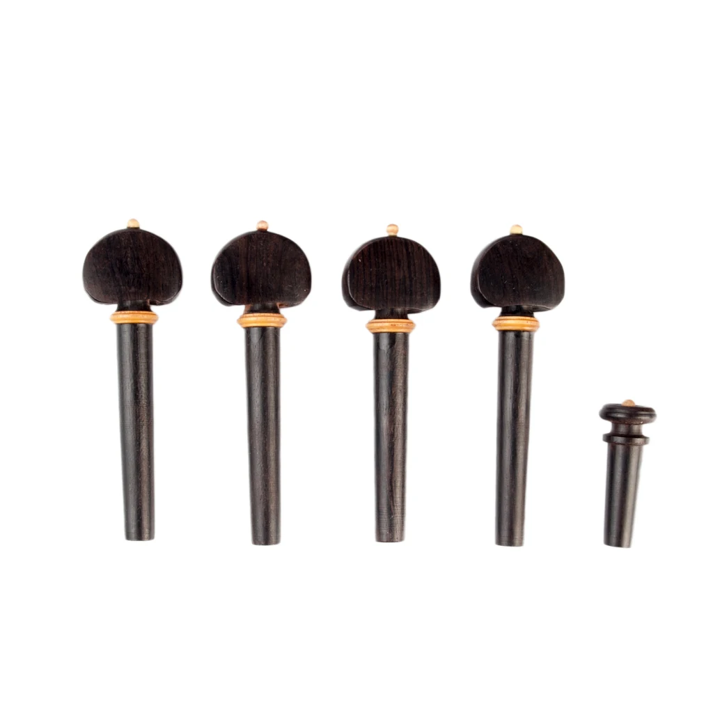 4/4 Хилл StyleTailpiece + тюнинговые колышки эндпин Chinrest скрипка из черного дерева набор