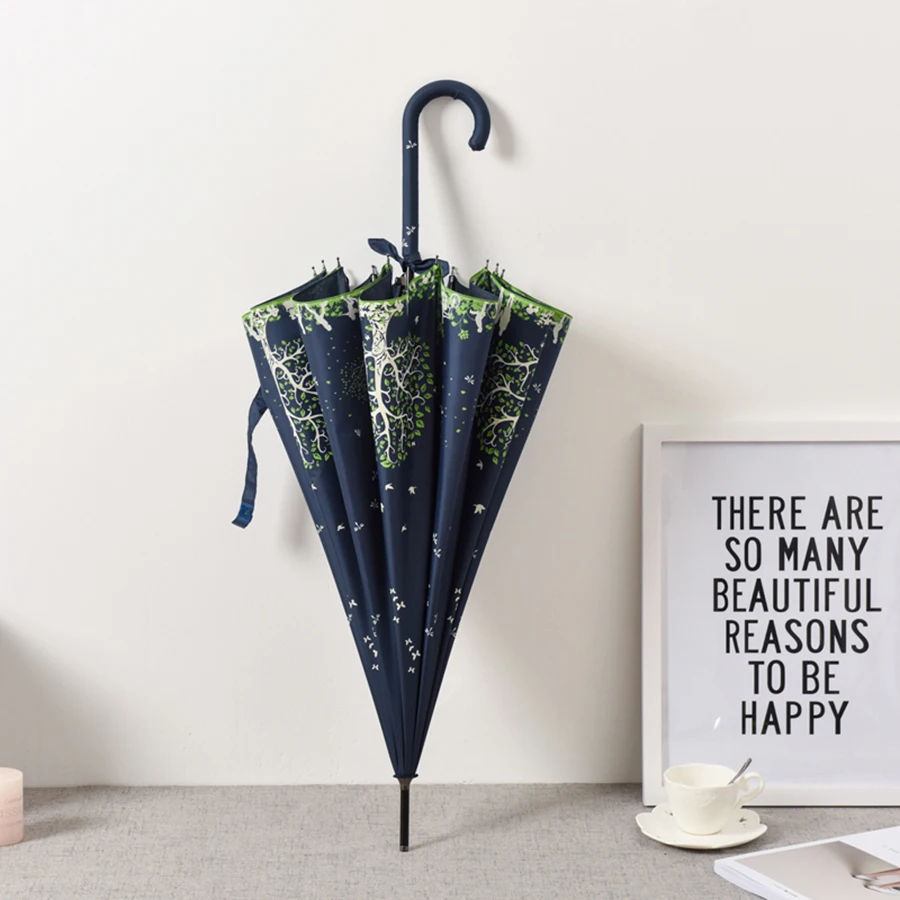 Large Art Anti UV Sunny Umbrella Rain Women Automatic Flowers Sun Men Windproof Luxury Kids Girls Top Umbrellas UBY063 | Дом и сад