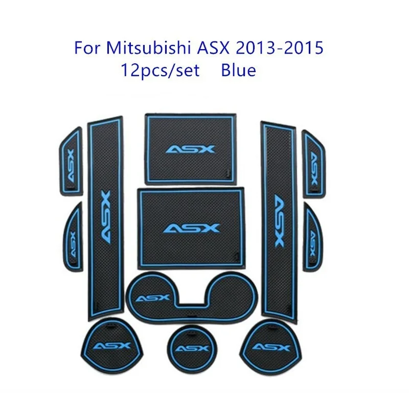 12 шт. для Mitsubishi ASX 2013 до 2015 прорези ворот резиновая накладка интерьера автомобиля