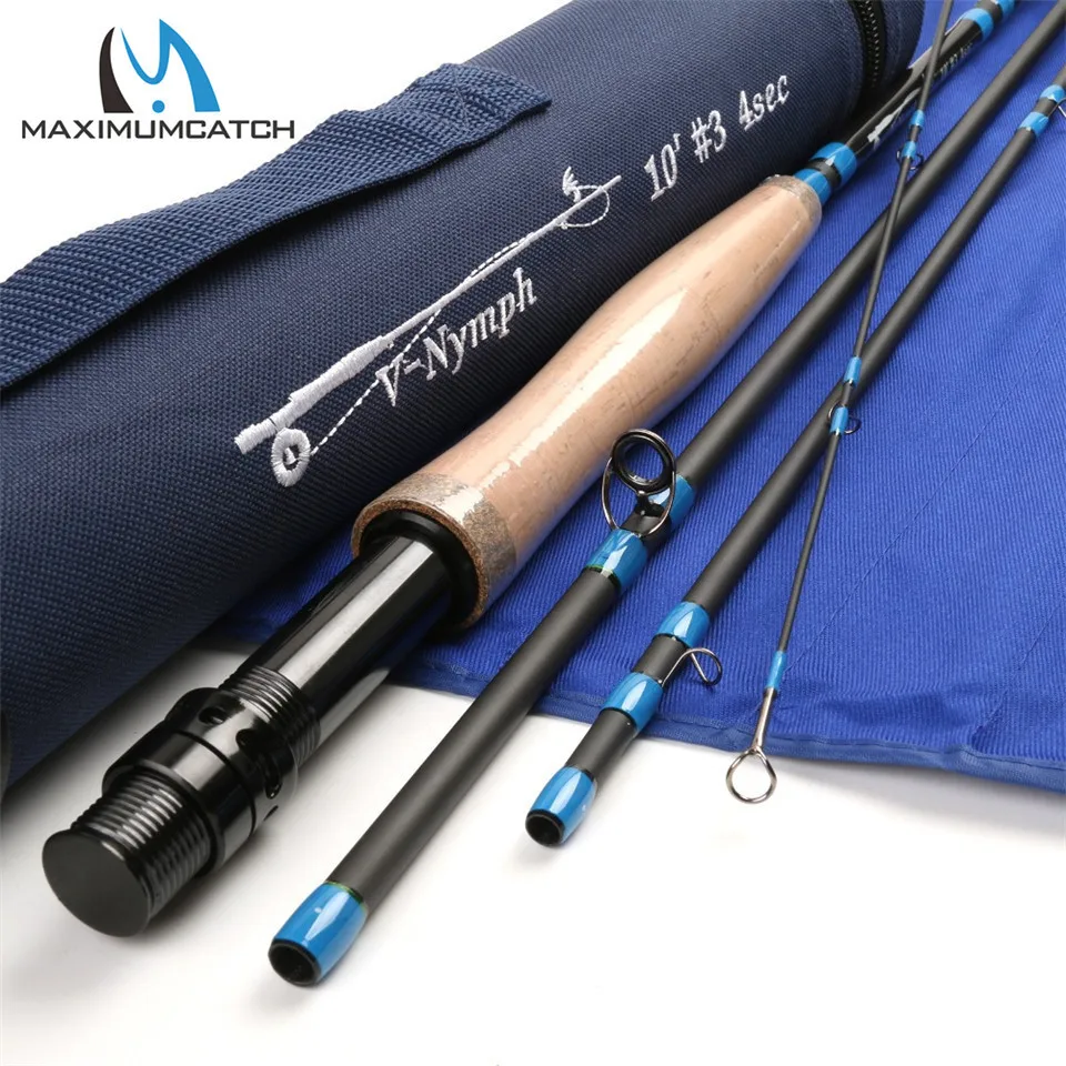 Удочка Maximumcatch 10FT 11FT 2/3/4WT 4Sec Nymph Fly IM10 из графитового углеволокна быстроходная с