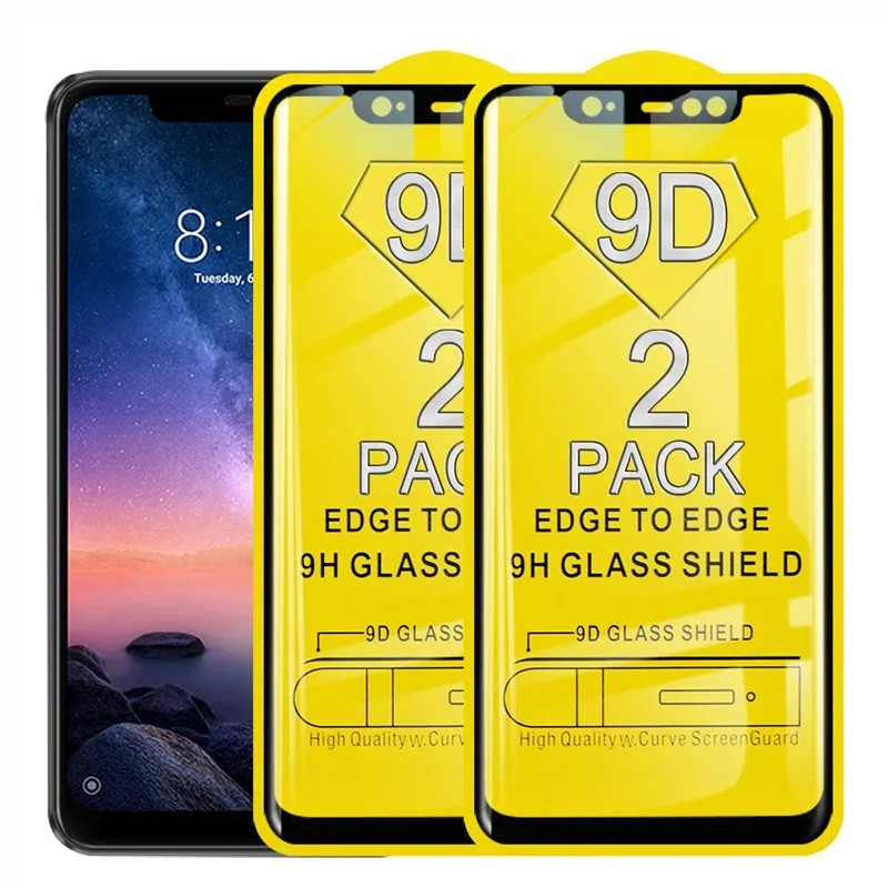 2 упаковки 9D полное покрытие закаленное стекло для Xiaomi Mi 9 8 SE A1 A2 5X 6X Lite Pocophone F1 Mix