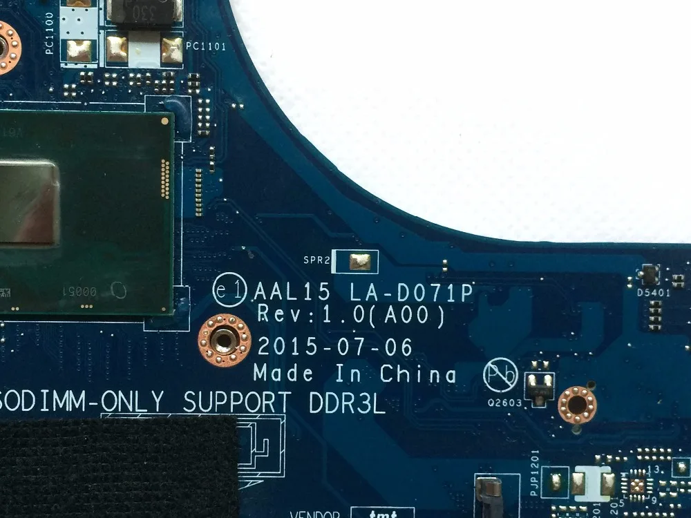 CN-0F1J0W 0F1J0W F1J0W AAL15 LA-D071P Рабочая материнская плата с i7-6500U CPU и 216-0867020 GPU для Dell Inspiron 15