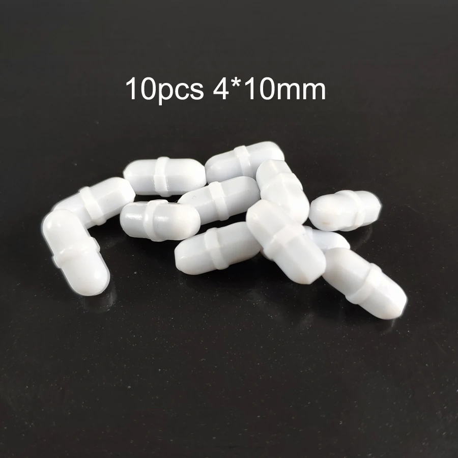 

B4*10 MM 10pcs PTFE Magnetic Stirrer Mixer Stir Bar with Pivot Ring White Color