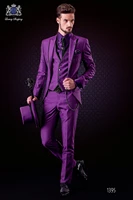 latest coat pant designs italian purple tuxedo jacket slim fit men suit 3 piece blazers custom groom prom suits terno masuclino