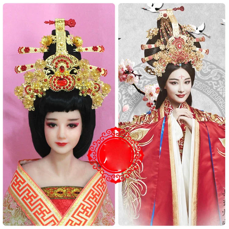 Традиционная китайская свадебная тиара с Фениксом, тиара для фотографий, Тиара для волос, для ТВ-игр, Si Mei Ren, тиара с песней Феникса, MoChouNv