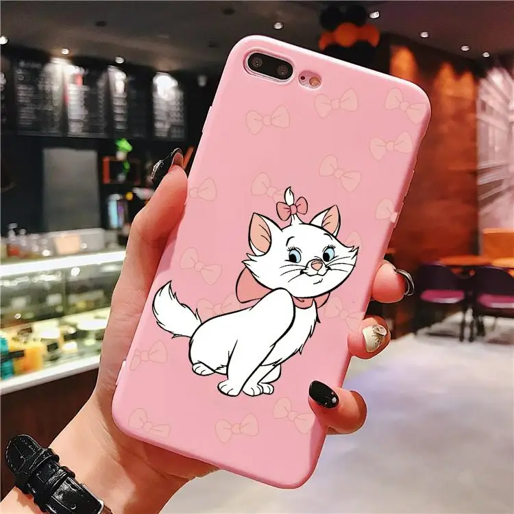 Матовый Мягкий ТПУ чехол с мультипликационным принтом Marie для iPhone XR 6 s 8 7 6 S Plus 5, чехол для iPhone X для iPhone 11 Pro XS Max, чехол для телефона в виде ракушки - Цвет: hdjmao