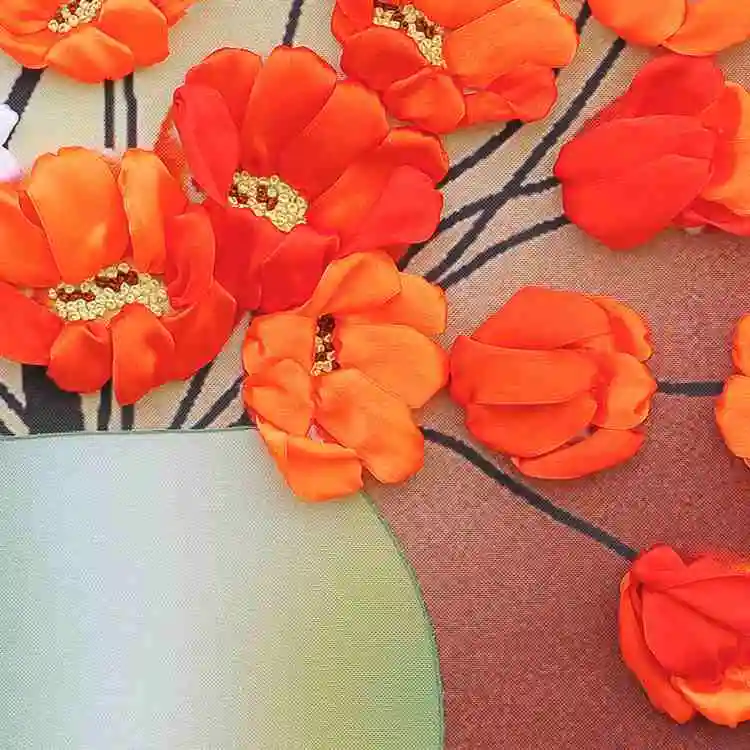 3D DIY Набор для вышивки крестом Рукоделие Алмазная атласная лента вышивка картина