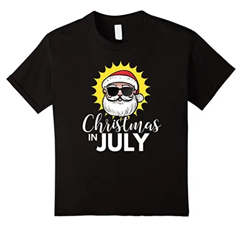 Рождество в июле Футболка-Санта Солнцезащитные очки для женщин Лидер продаж 2017