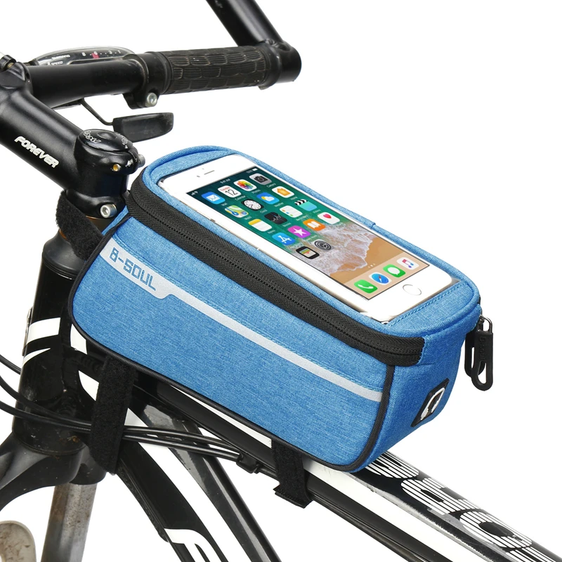 

Waterproof Touch Screen Bicycle Bags Cycling MTB Mountain Bike Frame Front Tube Storage Bag for 6.0 inch Mobile Phone