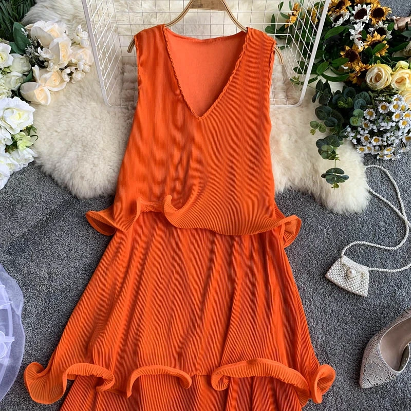 ALPHALMODA Плиссированное многослойное платье-капелька с оборками популярный стиль v-образный ворот женские сказочные шифоновые платья для вечеринок
