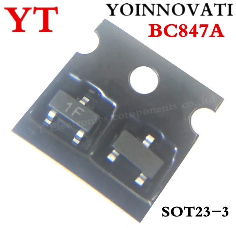 

100 шт./лот BC847B BC847 1F SOT23 IC лучшего качества.