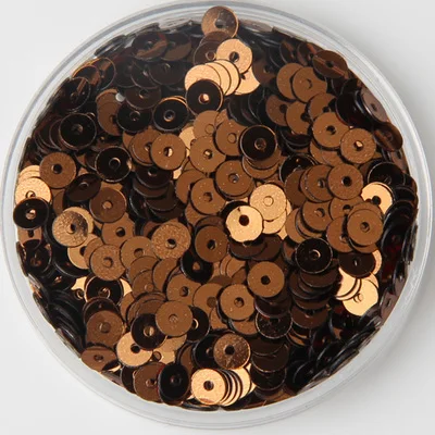 

50 г/лот 8 мм коричневые плоские круглые пайетки для рукоделия Bolsa для детей, свадебные аксессуары для одежды DIY, средние отверстия