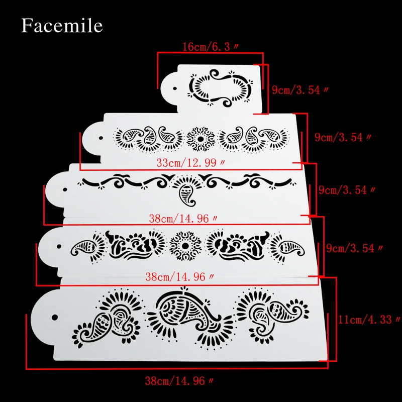 Facemile 5 шт./компл. в форме рыбы помадка торт Deorationg трафарет свадебный украшение 55061 |