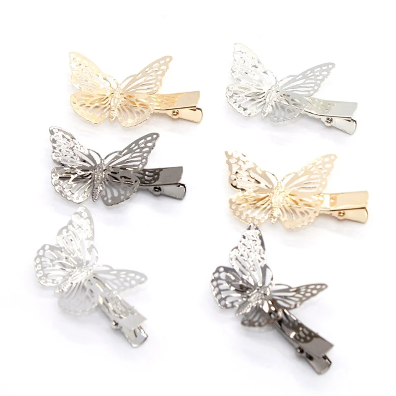 1 шт. полые золотые заколки для волос в форме бабочки девочек ретро Barette| |