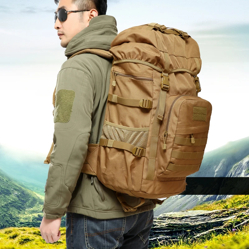 Большой Тактический Рюкзак 55 л военная Спортивная армейская сумка для активного