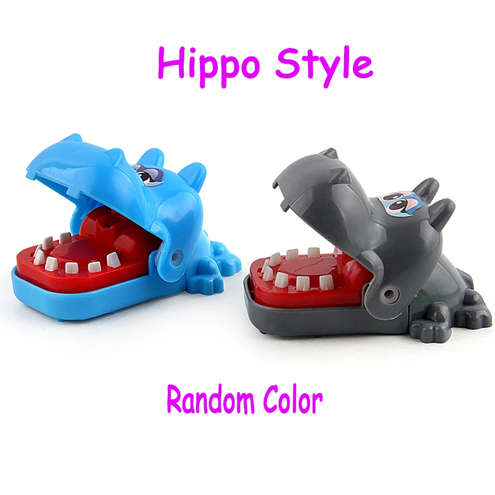 Hippo Style Крокодил Рот стоматолога укус палец игрушка Большой Крокодил тянет зубы бар игры игрушки дети смешные игрушки для детей подарок - Цвет: Hippo Style