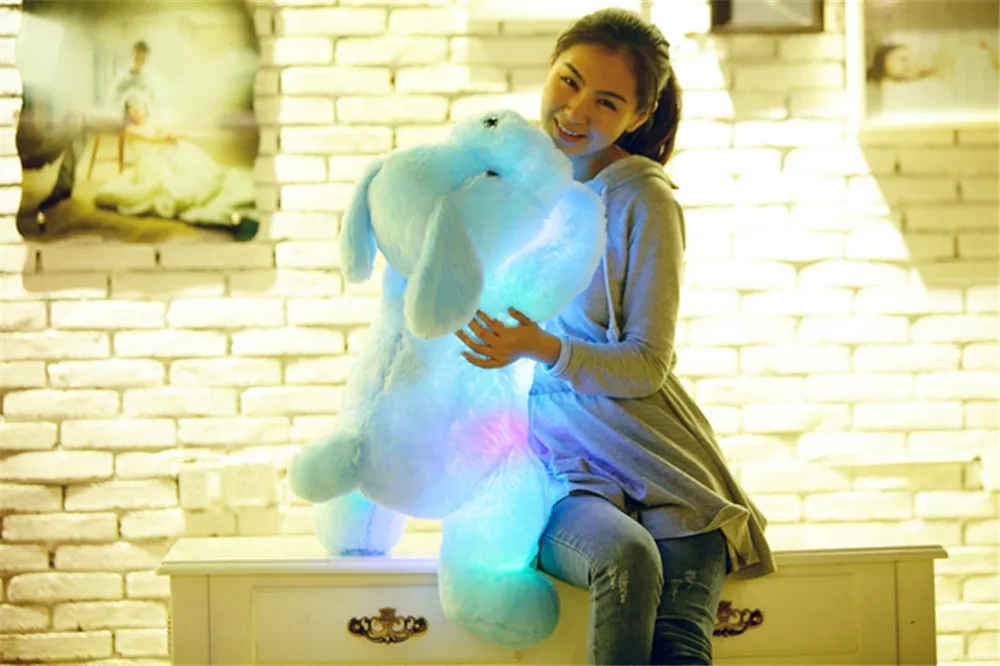 Огромный 80 см Kawaii классический светящийся плюшевый светодиодный светильник, плюшевая подушка, игрушки для детей, плюшевая кукла в виде животного, рождественский подарок