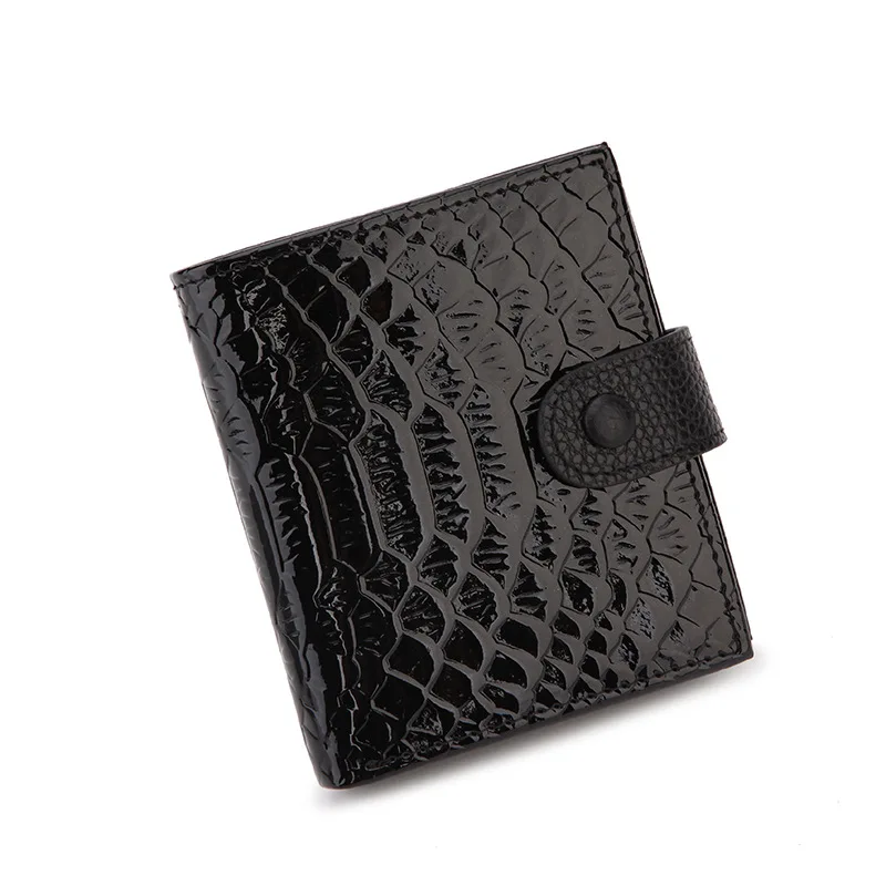 Женский кошелек из натуральной кожи классический воловьей с узором крокодила 5