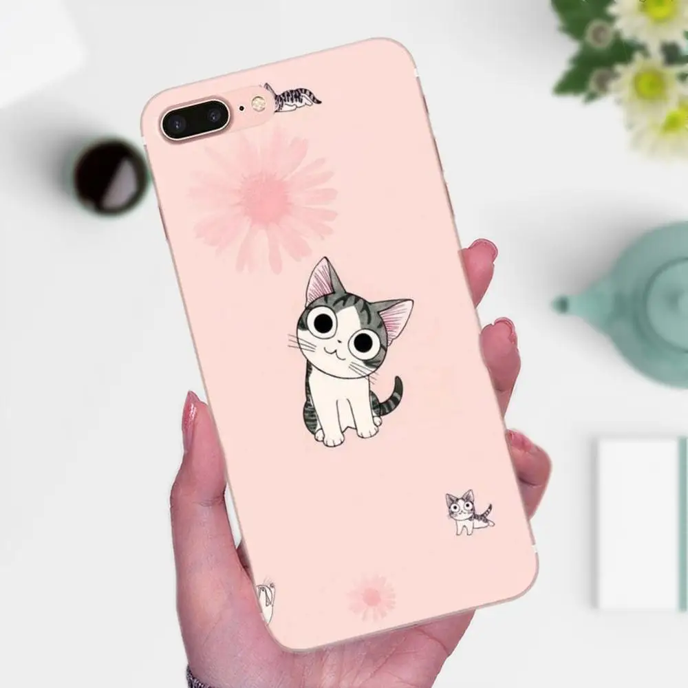 ТПУ сотовый телефон милый кот мышь Свинья кошки арт для Galaxy A3 A5 A7 On5 On7 2015 2016 2017 Grand
