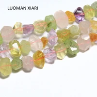 luoman xiari irregular natural mixed crystal stone beads for jewelry making diy necklace material about 1420mm strand 15
