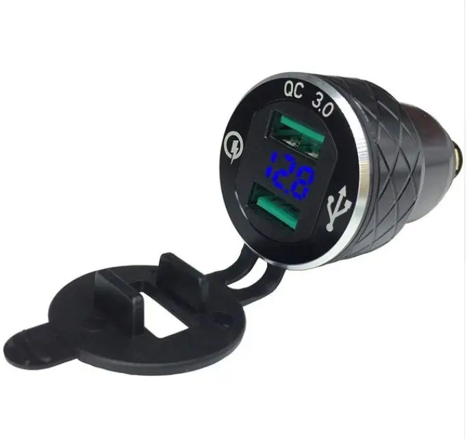 Зарядное устройство из алюминиевого сплава Quick Charge 3 0 Dual USB для мотоциклов BMW Triumph