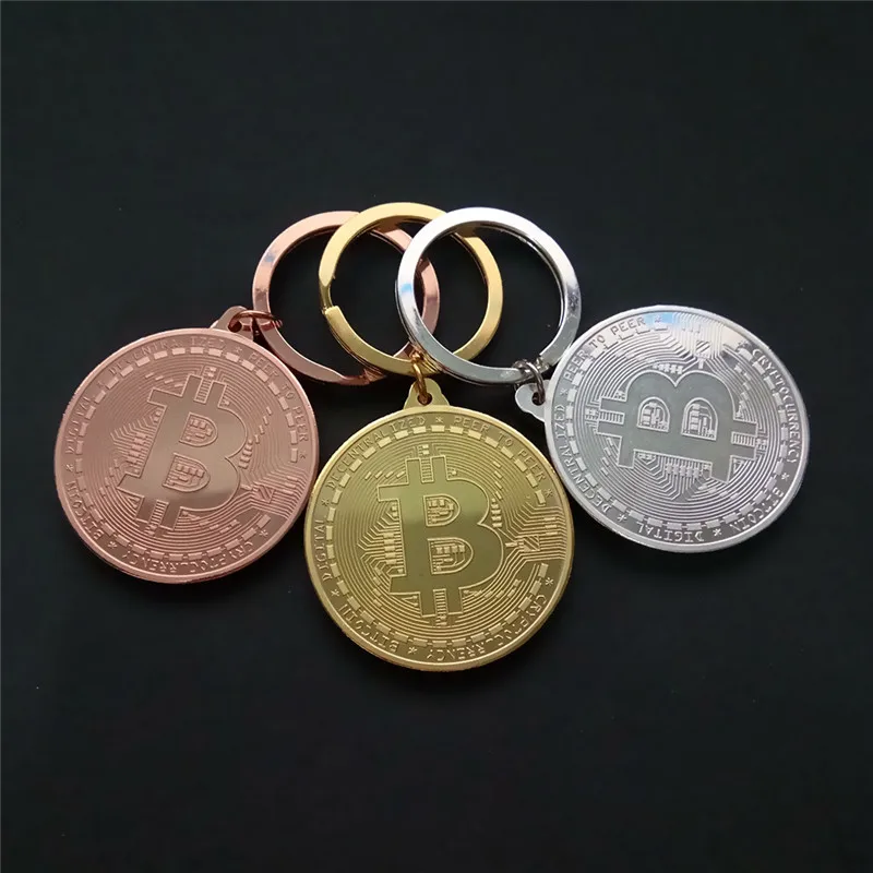 

Bitcoin Keychain Music Band keyring Pendant Jewelry