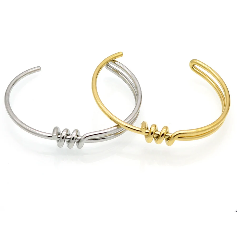 Простой ручной работы узел Браслеты Нержавеющая сталь Мода украшений