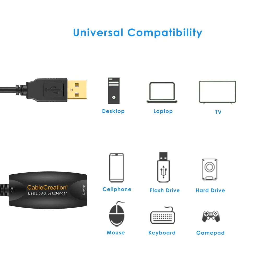 Удлинительный кабель USB 2 0 активный кабель-расширитель для Oculus Rift принтера