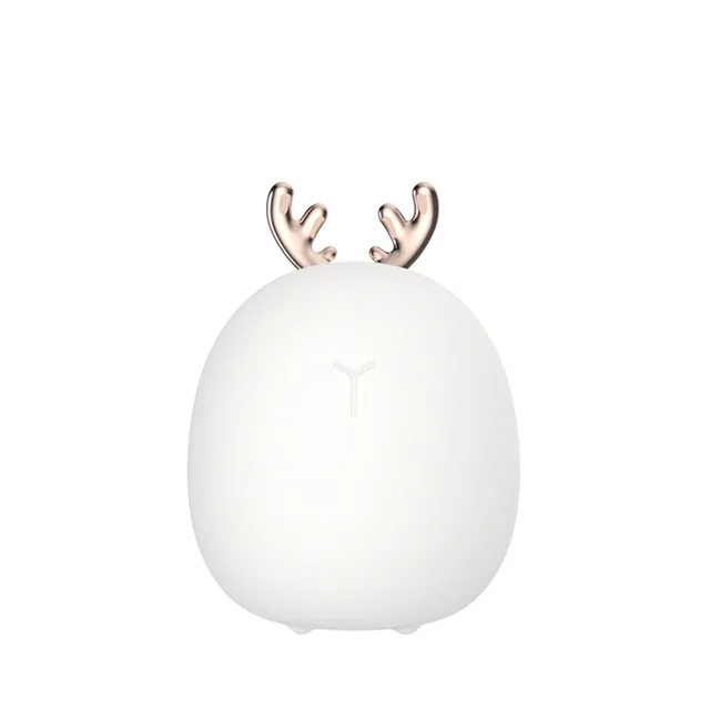 Cute Deer Mi экосистема силиконовый сенсорный Сенсор светодиодный ночной Светильник для детей, для малышей и детей постарше 2 цвета режимы с кроликом и оленем светодиодный USB светодиодный ночной Светильник - Цвет: Cute Deer