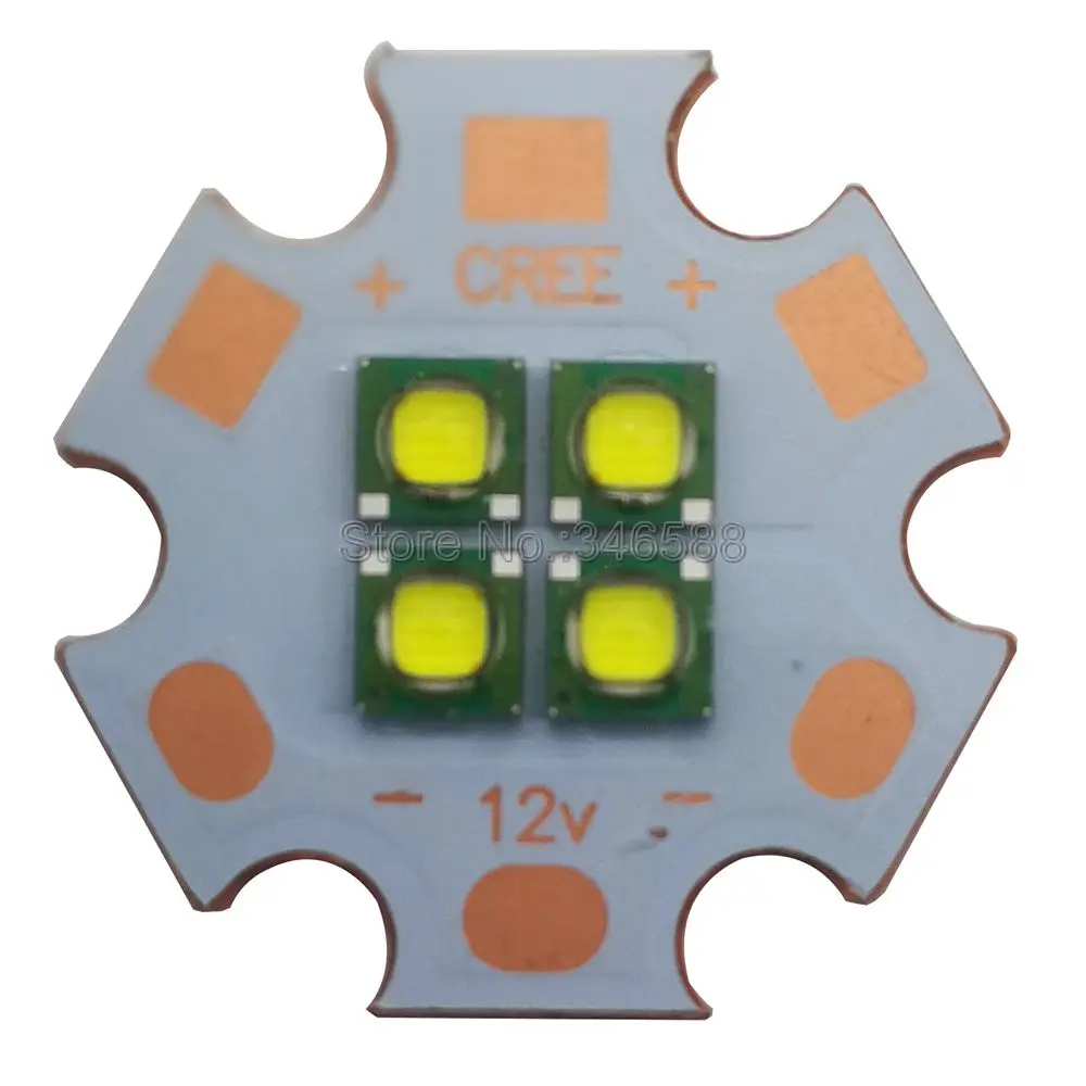 Светодиодный излучатель высокой мощности Cree XPG 3 в/6 В/12 В 4 чипа светодиода 18 Вт
