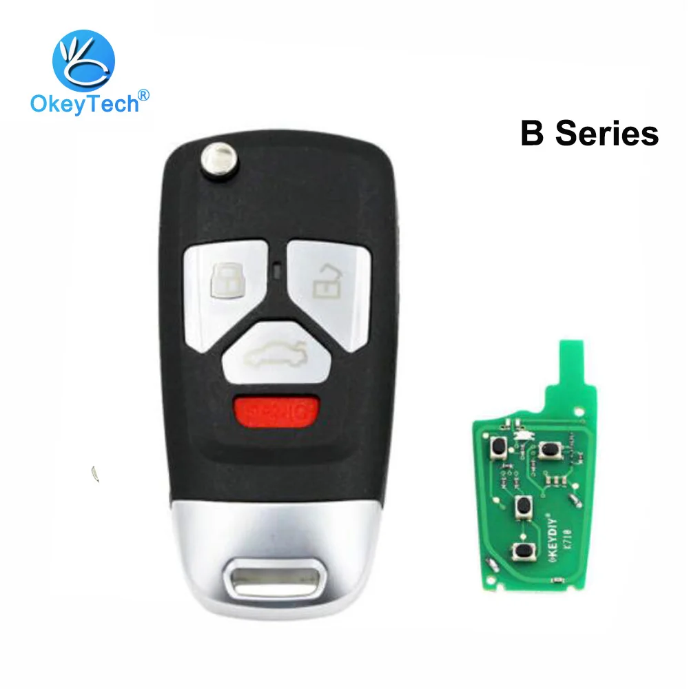 

OkeyTech B27 KD Remote Key 3/4 Button Auto Remote Control Keydiy for Mini KD900/KD900+/URG200 Key Programmer B Series 826-3/-4