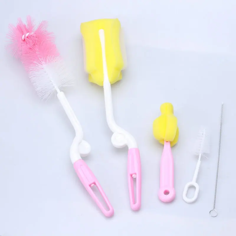 5 шт./компл. губка Детские щетки для бутылочки молока набор многофункциональных