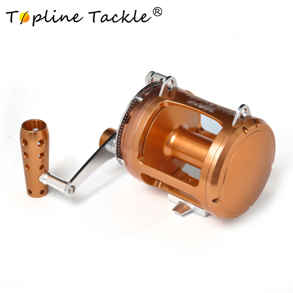 TopLine Рыболовная катушка с двумя скоростными рычагами алюминиевая ЧПУ макс.