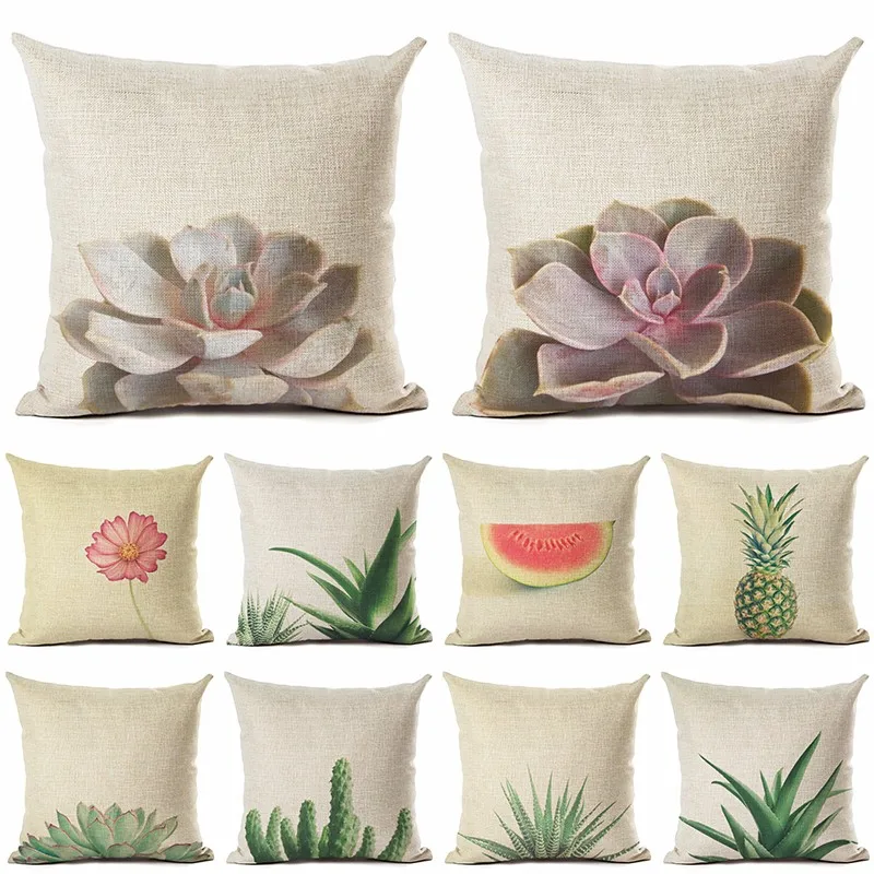 Новое поступление суккулентов Чехлы для подушек декоративные диван Пледы