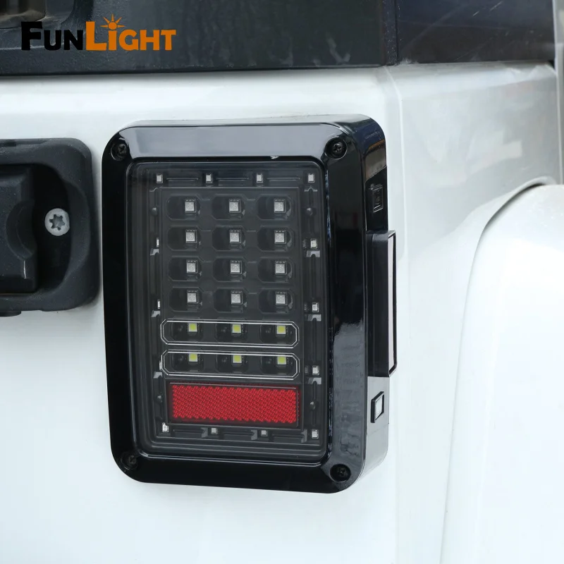FADUIES светодиодный задний светильник прозрачные линзы для 07 17 Jeep Wrangler JK JKU Rubicon Sahara