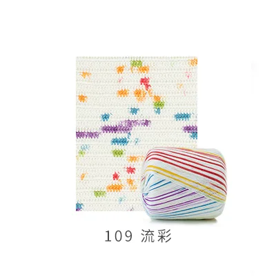 color 109 2 шара* 50 г необычный космический краситель кружевная пряжа ручной работы diy вязаная тонкая шерстяная пряжа крючком ручного плетения свитера хлопок нить t50 - Цвет: color 109