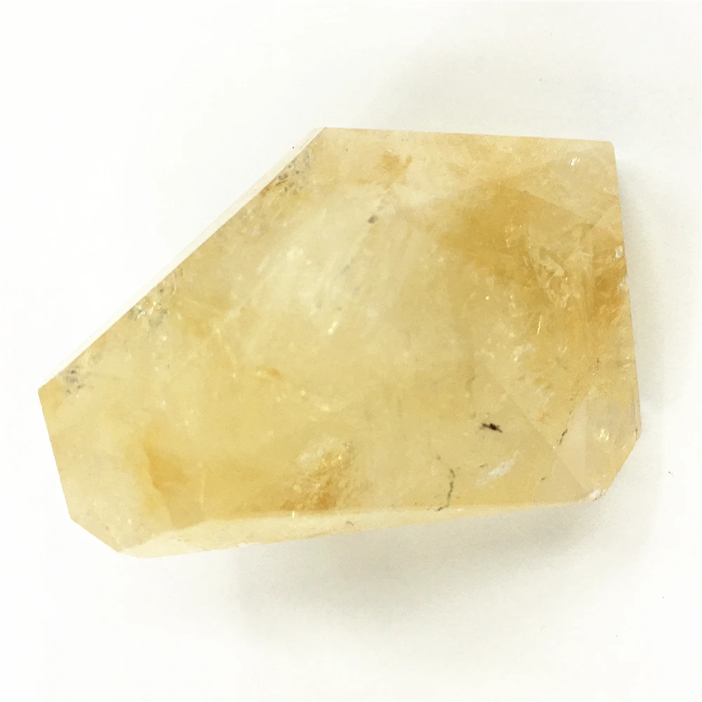 1PCS Lemon Feng Shui Clear Polished Section Wands Healing Specimen Natural Stones And Minerals Quartz Crystals Home Decor Drop | Украшения