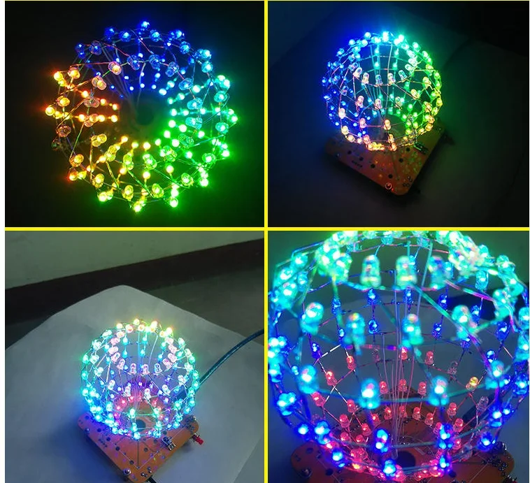 

Colarful LED ball display Rhythm lamp with infrared remote control Electronic DIY kits Soldering Kits DIY Brain-training Toy