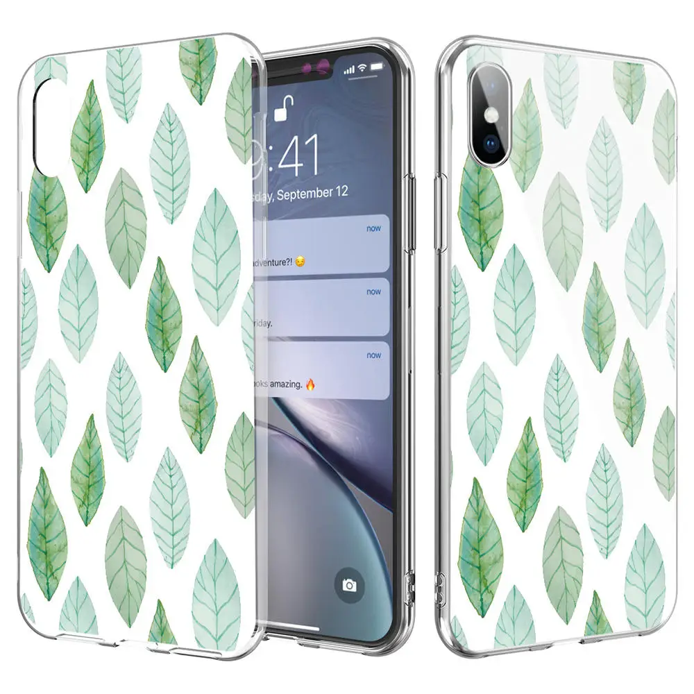 Ottwn летний рисунок банановых листьев чехол для телефона для iPhone 11X7 8, 6, 6 S, Plus, XS XR XS Макс 5 5S SE Ретро листья чехол-накладка на заднюю панель из силикона и мягкого ТПУ с крышкой