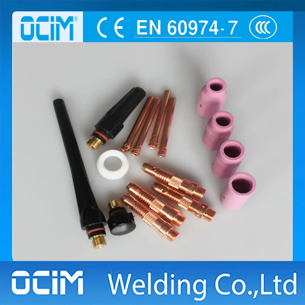Комплект расходных материалов для горелки TIG 16 шт. подходит сварочных горелок PTA DB