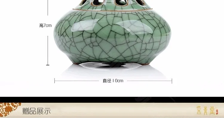 Longquan Celadon латунь керамика фарфор ладан плита держатель Будды курильница ладан палочки с ладаном катушки конусов печи