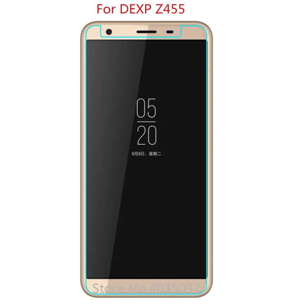 Закаленное стекло 9H 2.5D для DEXP Z455 Высококачественная Защитная пленка смартфона 1