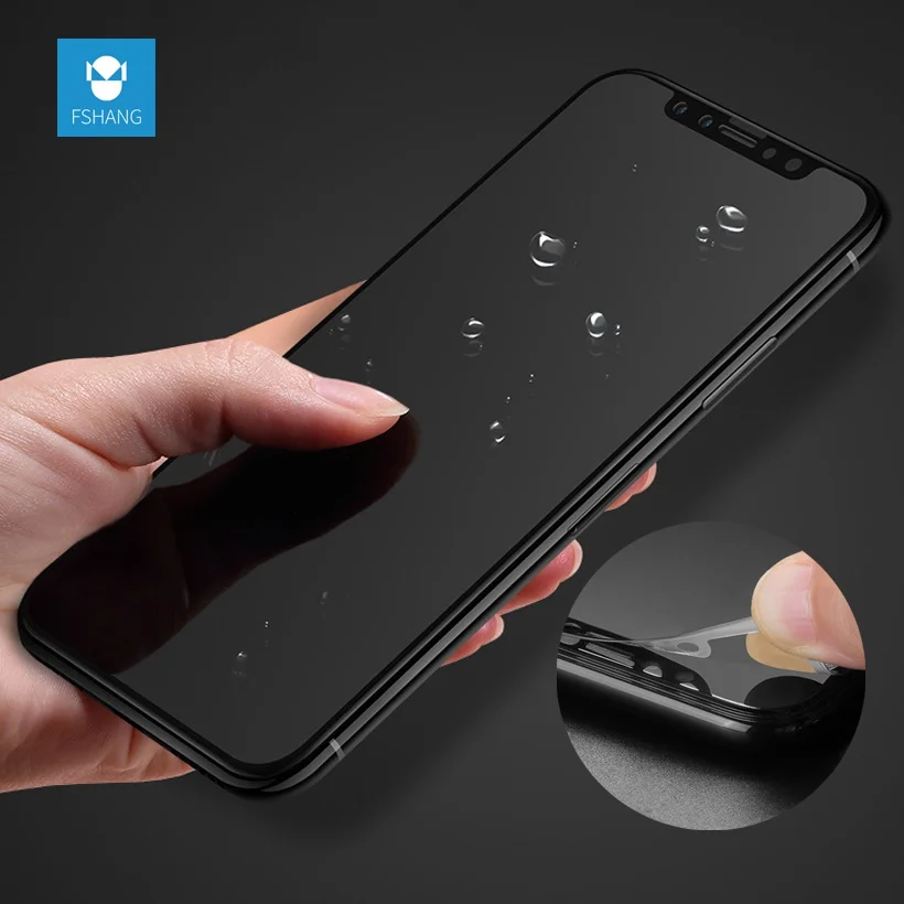 Fshang 3 шт 3D Экран протектор Закаленное Стекло для iphone х Мягкий edge Full Cover закаленное