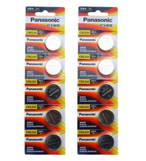 

10pcs/lot Panasonic CR2330 CR 2330 DL2330 ECR2330 GPCR2330 3V Lithium Button Cell Battery Coin Batteries For Computer Toys