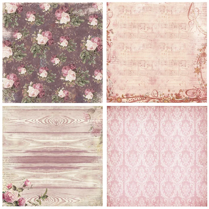 

15.2cm dream pink pattern scrapbooking paper sheets for girl diy decorating picture 2sets/lot